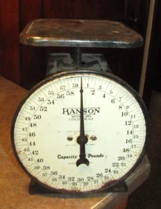 Vintage Hanson Model 2060 Utility Scale 60 lbs Industrial Farmhouse Style Works - Picture 1 of 4