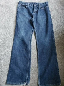 Boy's Old Navy Loose Boot Adjustable Waist Dark Wash Blue Jeans Size 16 33 x 31 - Picture 1 of 4