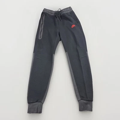 Nike Mens Sportswear Tech Fleece Joggers Size Small Rare Black Red Logo - Image 1 of 4