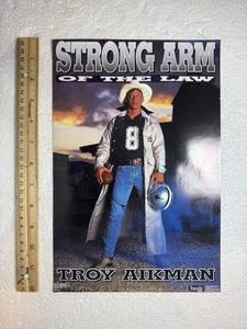 Vintage Troy Aikman Strong Arm Of The Law Mini Poster - Bild 1 von 11