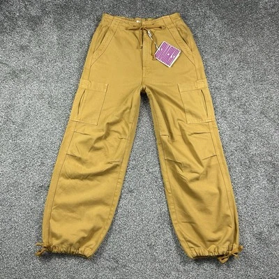 NUEVO Pantalones Nerd Madre El Munchie Carga Tiro Alto Pierna Ancha Talla 28 Madera Zorzal Foto 1 de 4