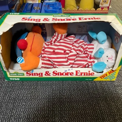 VTG NEW Sing and Snore Ernie Doll Sesame Street 1996 TYCO - Image 1 of 4