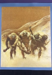 Impresión artística Frank Frazetta "Los Trogloditas" 1966 ilustración de fantasía 21" x 17" - Imagen 1 de 3