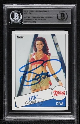 BAS 2015 Topps Heritage WWE Divas Lita #52 BGS Authentic Auto - Image 1 of 2