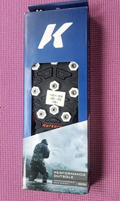 Bota Korkers nova na caixa Omnitrax Wading ameaça tripla solas de disco sextavado tamanho 11 - Imagem 1 de 4