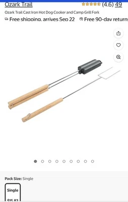 4 X OZARK TRAIL CAST IRON HOT DOG COOKER AND CAMP GRILL FORK - Image 1 of 3