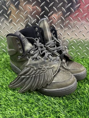 2014 Adidas Js Wings Molded Jeremy Scott Green M29014 without box Men Us 8.5 - Photo 1/4