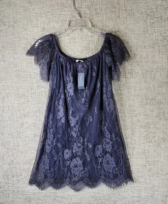 Mini Vestido Túnica de Encaje American Eagle Outfitters Para Mujer S Polvoriento Púrpura Forrado Nuevo con Etiquetas Foto 1 de 4
