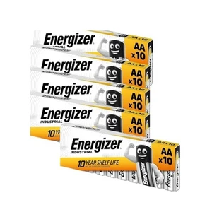 Energizer Industrial AA Batteries 50 Pack (10 x 5) 10-Year Shelf Life - Picture 1 of 1