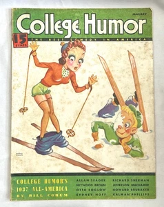 College Humor Magazine, January 1938, All-America Football Team - Picture 1 of 13