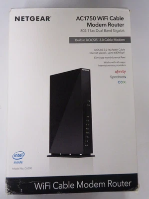 NETGEAR C6300 AC1750 WiFi Cable Modem Router – DOCSIS 3.0 – Dual-Band - Image 1 of 4