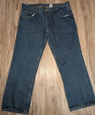 KEY Fleece Lined Jeans Mens 38x34(29) Denim Straight Leg Fit Insulated Work Pant - Image 1 of 4