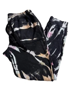 Vintage Havana Sweatpants Girl’s XL 16 Black Tie Dye Night Hawk Terry Cloth - Picture 1 of 11