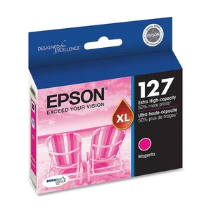 Genuine Epson T127 127 Magenta print ink Workforce 845 645 545 60 NX625 NX530  - Picture 1 of 1
