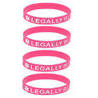 4 Pack Medical Alert Legally Blind Silicone Bracelets Awareness Wristband Safety