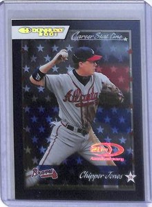 2001 Donruss Career Stat Line #4 Chipper Jones No 196 of 204