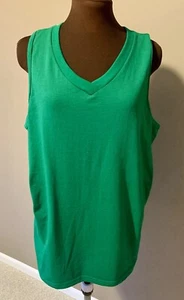 Augusta Sportswear Womens Tank Top L Green Sleeveless T Shirt Golf Vacation Soft - Picture 1 of 6