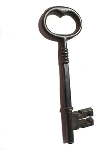 17th-19th Century Castle/Jail/Church Key #12 - Black - 7 1/4" x 2 1/4" - Picture 1 of 7