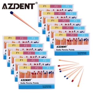 AZDENT Dental Endo Root Canal Obturating Gutta Percha Points Taper F1 F2 F3 - Picture 1 of 10
