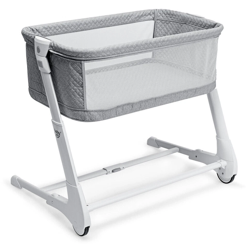 2-In-1 Baby Bedside Crib Bassinet & Sofa Height Adjustable Infant Sleeping Bed - Image 1 of 4