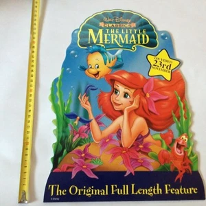 THE LITTLE MERMAID COUNTER CARD DISPLAY STANDEE Video Shop DVD VHS ORIGINAL - Picture 1 of 8