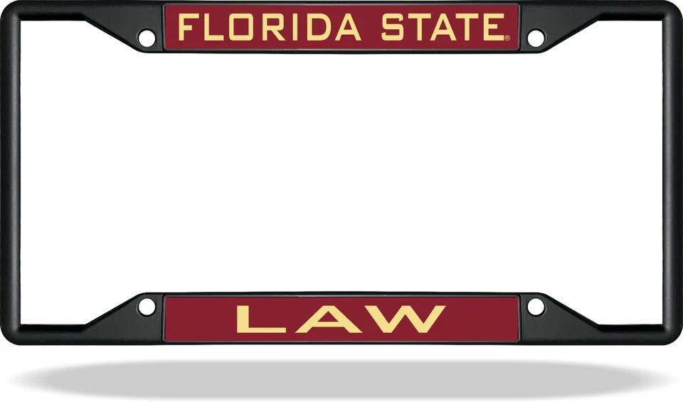 Marco de matrícula negro de la ley del estado de Florida Foto 1 de 1