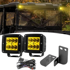 For Polaris Ranger 570/1000 4" Amber Pod Rear Tail Light Mounts Plug & Play Wire - Picture 1 of 11