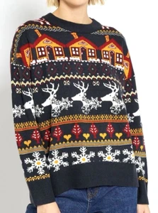 ExChainstore Ladies Christmas Jumper Size6 8 10/12 14/16 18/20 22/24 26/28 30/32 - Picture 1 of 11
