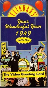 Flikbaks Your Wonderful Year 1949 Video Greeting Card VHS People Politics Sports - Bild 1 von 2
