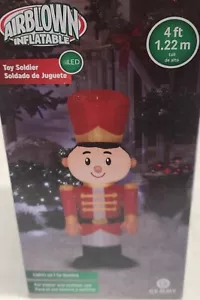 4' LED CHRISTMAS TOY SOLDIER YARD INFLATABLE DECORATION - NIB - GEMMY - Picture 1 of 2