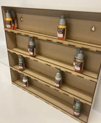 KOLAT CREATIONS 120x Bottle Paint Storage Rack for 27mm bottles. Desk & Wall Mounted. Wargaming