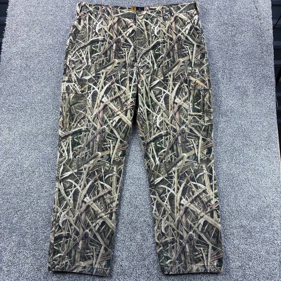Browning Camo Cargo Pants Mens 2XL Realtree Camouflage Shadow Grass Hunting - Image 1 of 4