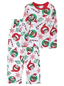 Elf on the Shelf Boys White & Red Fleece Christmas Holiday Pajamas - Picture 1 of 4