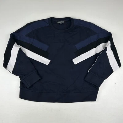 Neil Barrett Geometric Pattern Sweatshirt Black Striped Sz Medium Bomber - Image 1 of 4