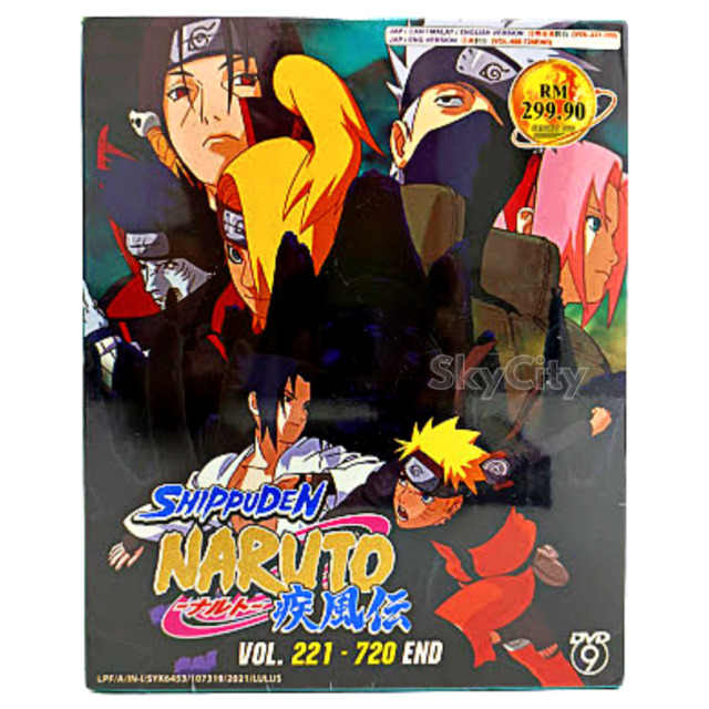 Naruto Shippuden Episodes 1 - 500 Complete Series English Dub on 54 DVDs