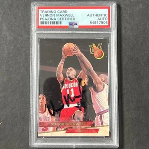 1992-93 Fleer #75 Vernon Maxwell Signed Card AUTO PSA Slabbed Spurs - Picture 1 of 2