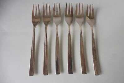 6 Eleganti Forchette, Forchette Da Torta, 800 Argento, WMF - Immagine 1 di 4