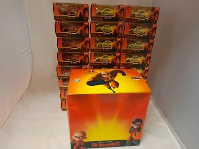 Burago BBurago Disney GLI INCREDIBILI espositore 24 x 1/43 modelli models RARO - Immagine 1 di 4