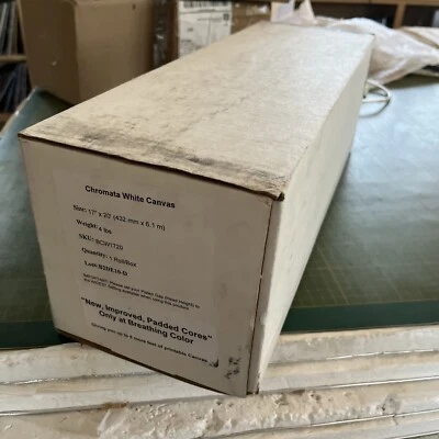 Breathing Color Chromata White Canvas 24"x40' Roll NIB - Image 1 of 2