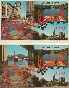 (2) Cleveland Indians and Browns Municipal Stadium Title Variation Postcards #3 - Picture 1 of 2