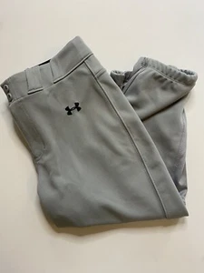 Under Armour Women's Size Medium Softball Capri Crop Pants Gray - Picture 1 of 4
