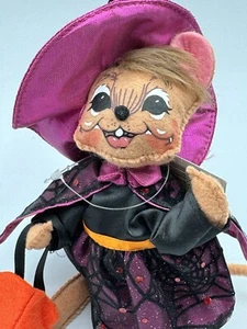 Muñeca Annalee 2014 6” Tangled Web Bruja Ratón Nueva con Etiquetas Halloween Otoño Otoño Cara #1 - Imagen 1 de 8