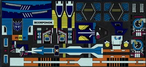 TRANSFORMERS GENERATION 1, G1 DECEPTICON SCORPONOK REPRO LABELS / STICKERS - Picture 1 of 1