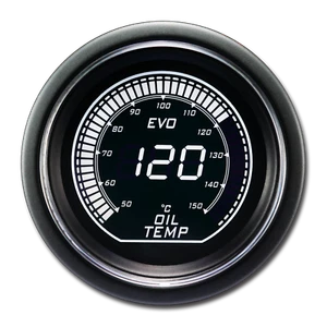 Medidor digital de temperatura del aceite EVO 52 mm 2-1/16" 50 ~ 150 °C blanco y verde LCD - Imagen 1 de 9