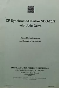 ZF-Synchroma-Gearbox 5DS-25/2 with Axle Drive -Maintenance Manual - Picture 1 of 8