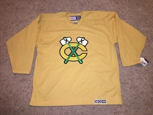 Chicago Blackhawks CCM Vintage Gold Sewn/Stitched Alternate Jersey Men's XL NWT - Bild 1 von 8