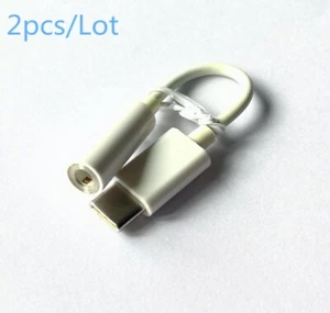 2 Stück USB-C Typ C auf 3,5 mm AUX Audio Klinke Kopfhörer Adapter Kabel Aktiv DAC - Bild 1 von 4