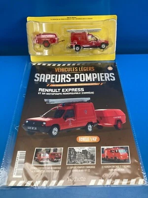 Pompieri 1/43 N°63 RENAULT EXPRESS + MOTOPOMPA Veicolo Sapeurs CORREZE - Immagine 1 di 4