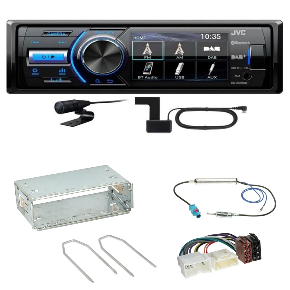 JVC KD-X561DBT Digitalradio Bluetooth USB Einbauset für Mercedes Citan W415 - Bild 1 von 1
