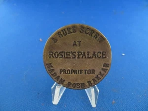 Vintage Bawdy Token Coin Rosie's Palace - Picture 1 of 2